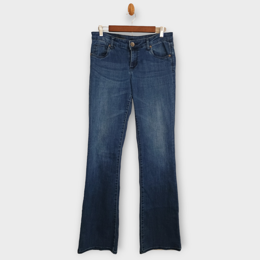 Kut From the Kloth Jeans Women's 6L Blue Baby Bootcut Dark Wash Mid Rise Denim